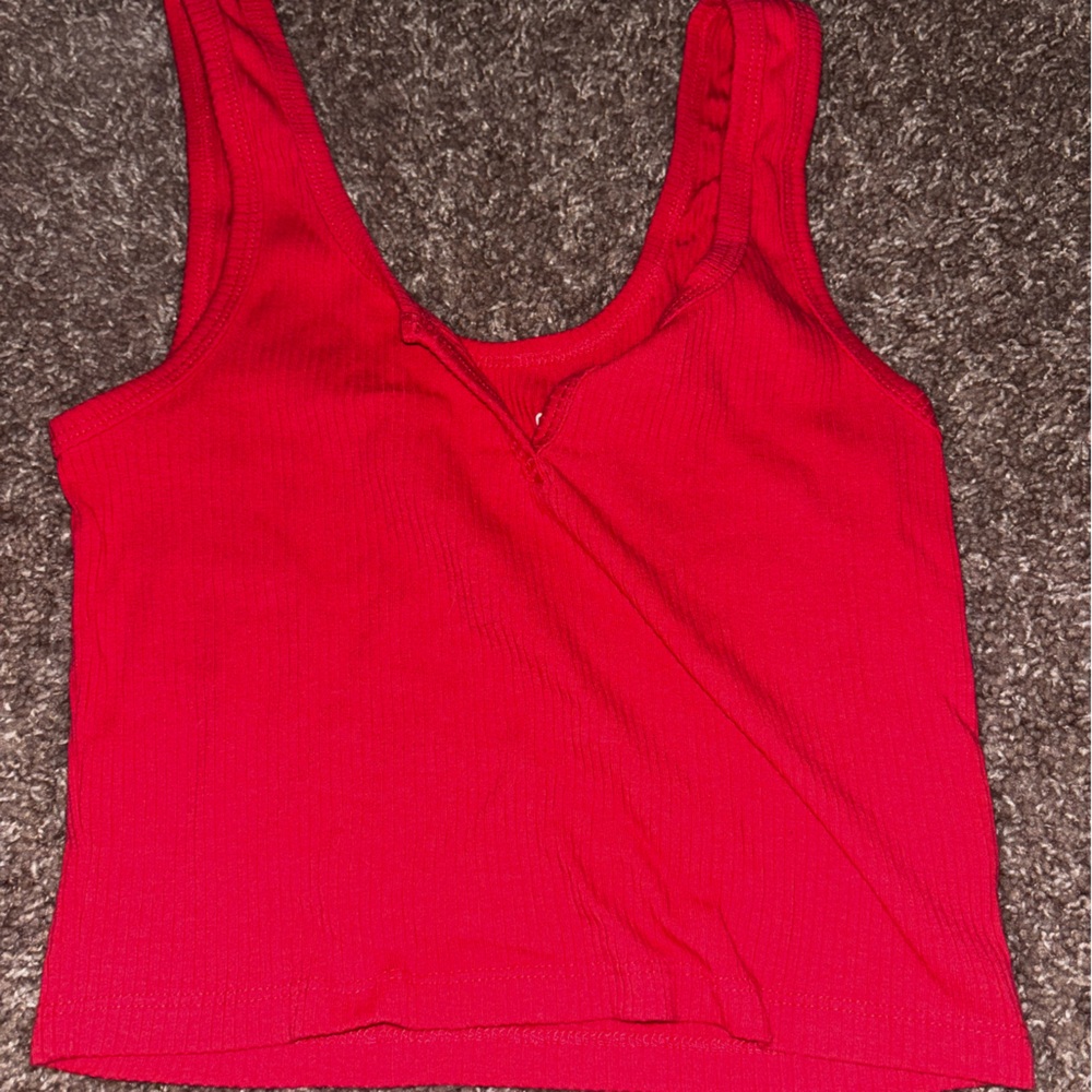 Aeropostale Red Sleeveless Crop Tank Top